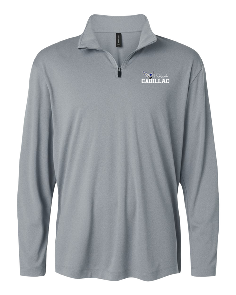 Lamothe-Cadillac Adult Pro-Lock Performance Quarter-Zip Pullover with Embroidered Logo