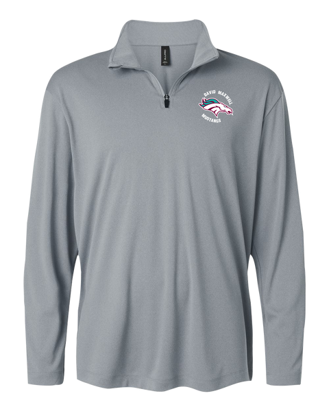 Mustangs Adult Pro-Lock Performance Quarter-Zip Pullover with Embroidered Logo