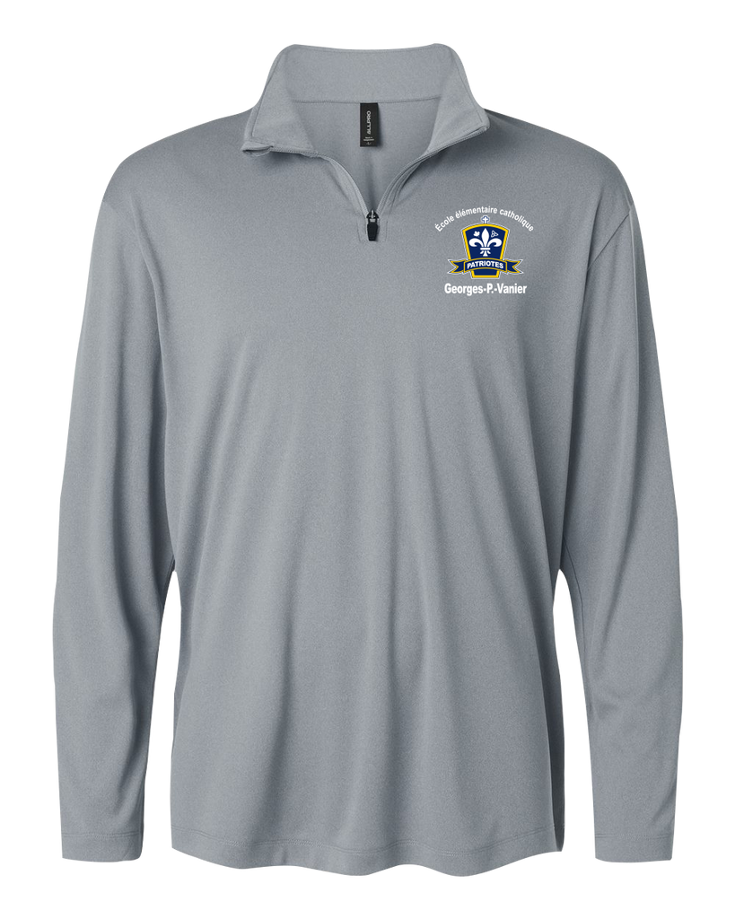 Georges-P.-Vanier Youth Pro-Lock Performance Quarter-Zip Pullover with Embroidered Logo