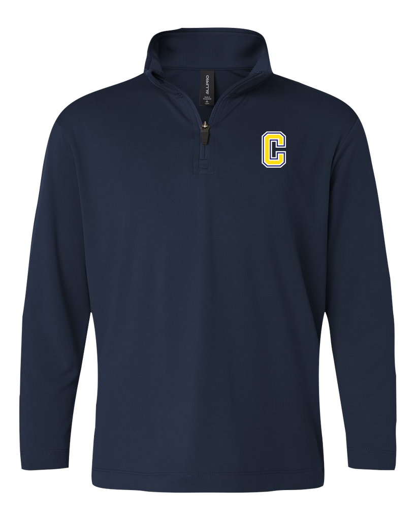 Central Baseball Youth Pro-Lock Performance Quarter-Zip Pullover with Embroidered Logo