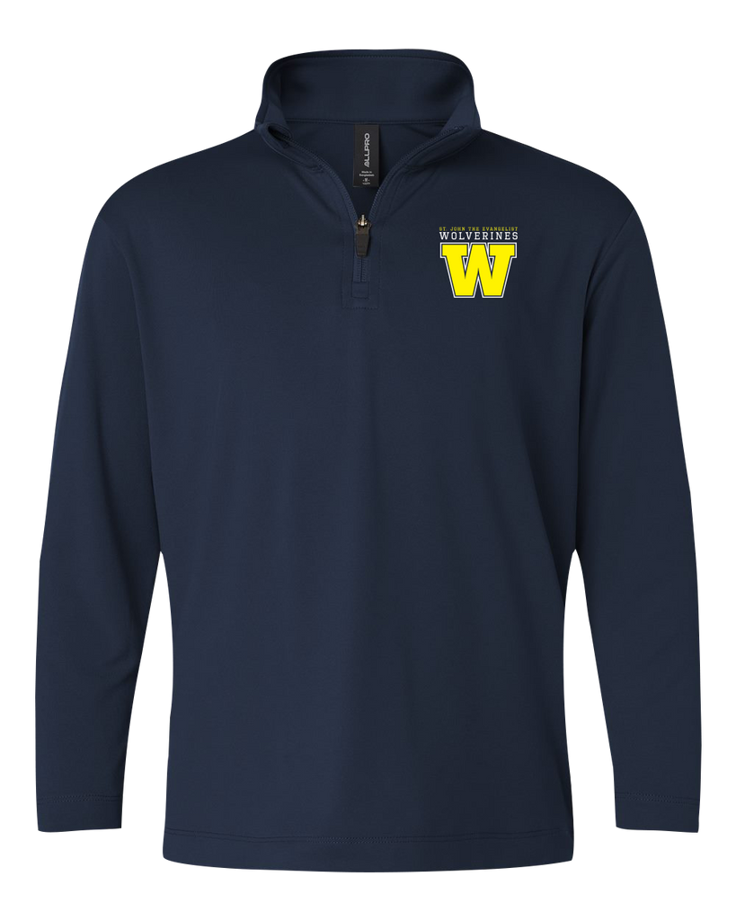 Wolverines Youth Pro-Lock Performance Quarter-Zip Pullover with Embroidered Logo