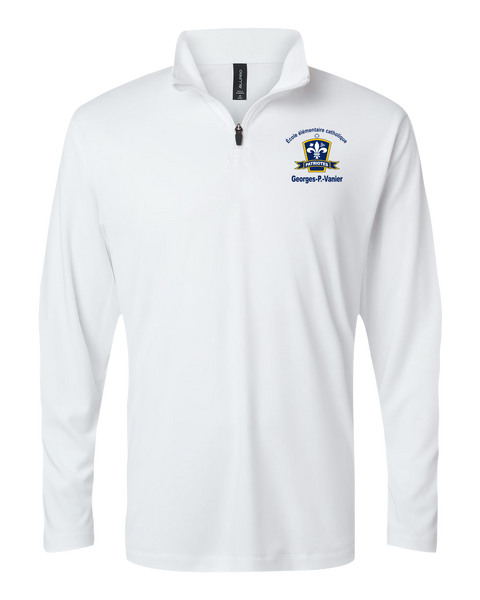 Georges-P.-Vanier Youth Pro-Lock Performance Quarter-Zip Pullover with Embroidered Logo