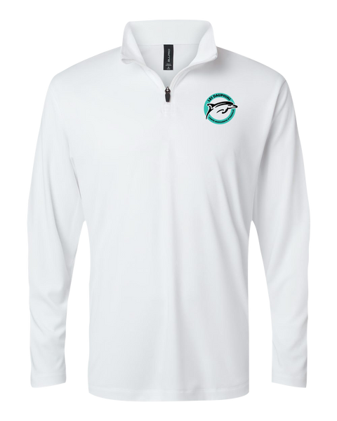 Dauphins Adult Pro-Lock Performance Quarter-Zip Pullover with Embroidered Logo