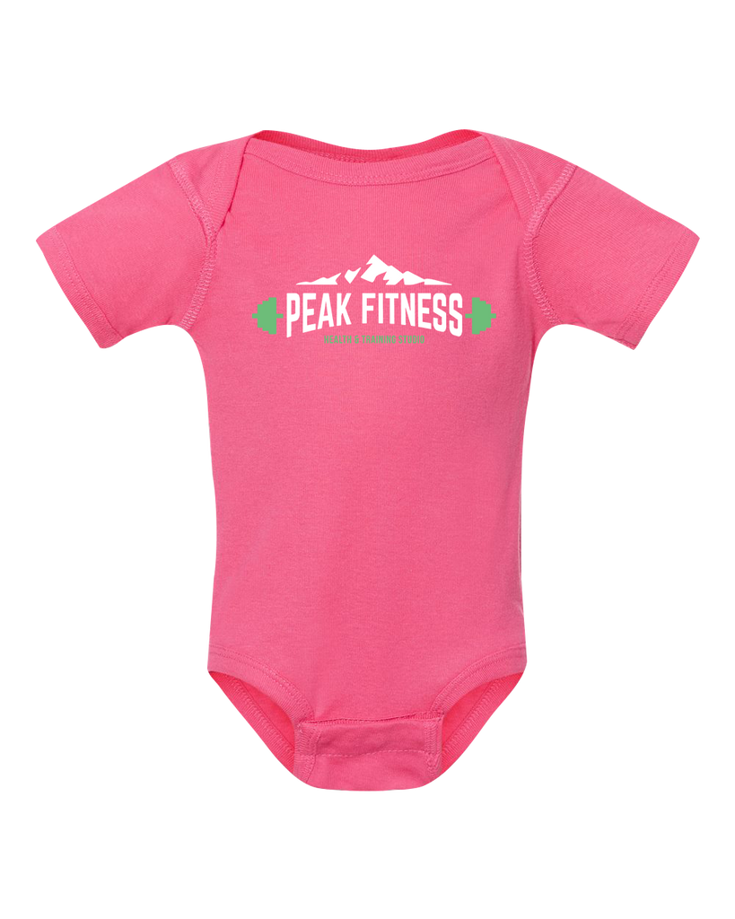 Peak Fitness Infant Baby Onesie with Printed Logo