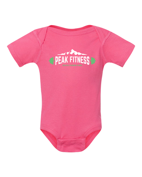 Peak Fitness Infant Baby Onesie with Printed Logo