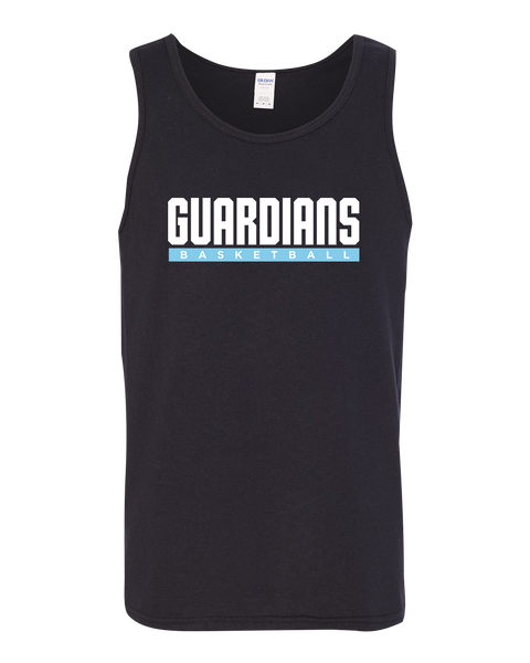Guardians Basketball Block Letters Adult Unisex Heavy Cotton Tank Top with Printed Logo
