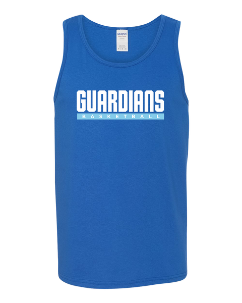 Guardians Basketball Block Letters Adult Unisex Heavy Cotton Tank Top with Printed Logo