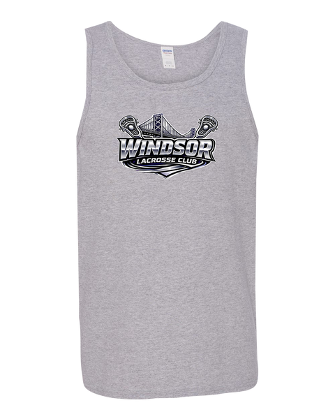 Windsor Lacrosse Club Adult Unisex Heavy Cotton Tank Top with Printed Logo