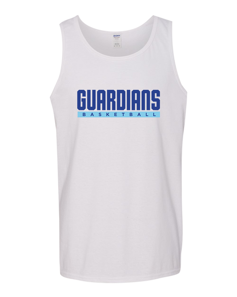 Guardians Basketball Block Letters Adult Unisex Heavy Cotton Tank Top with Printed Logo