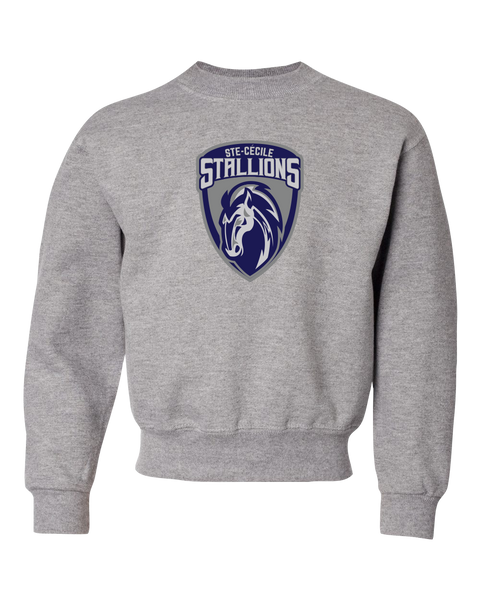 Ste. Cecile Stallions Youth Fleece Crewneck with Printed Logo