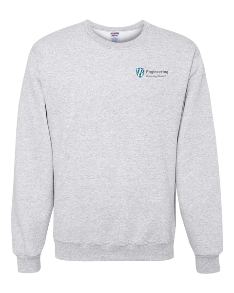 U of W Engineering Alumni Adult Crewneck Sweatshirt with Embroidered Logo