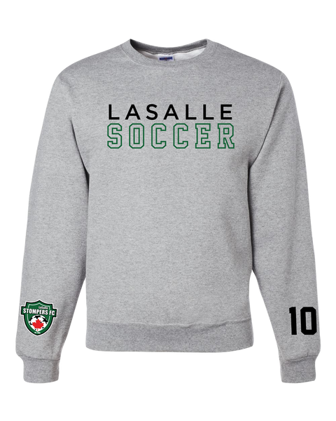 LaSalle Soccer Adult Crewneck Sweatshirt with Printed Logos & Player Number