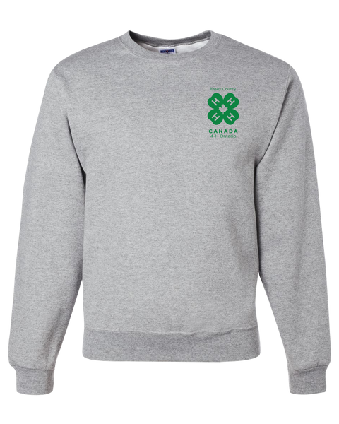 Essex County 4-H Youth Crewneck Sweatshirt with Left Chest Embroidered Logo
