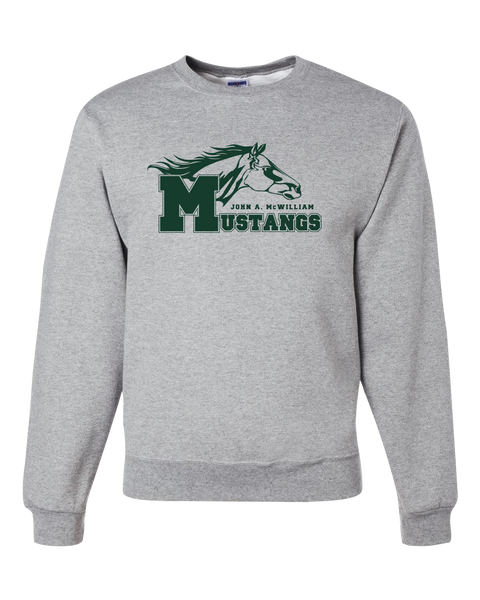 John A. McWilliam Youth Cotton Crewneck Sweatshirt with Printed Logo