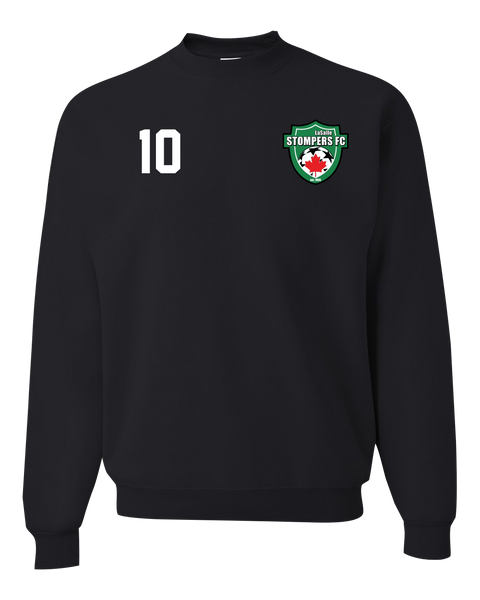 LaSalle Stompers Crest Adult Crewneck Sweatshirt with Printed Left Chest Logo & Player Number