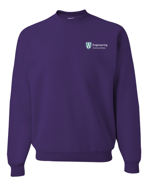 U of W Engineering Alumni Adult Crewneck Sweatshirt with Embroidered Logo