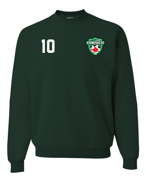 LaSalle Stompers Crest Adult Crewneck Sweatshirt with Printed Left Chest Logo & Player Number