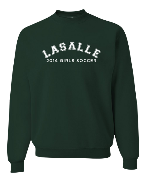 LaSalle 2014 Girls Soccer Adult Crewneck Sweatshirt with Printed Logo