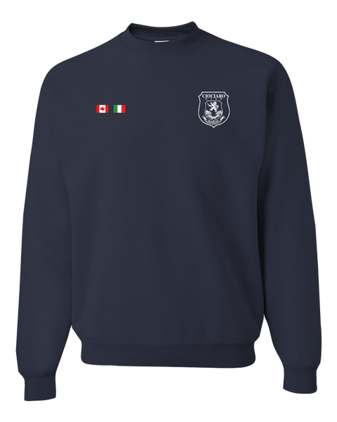 Ciociaro Club Adult Crewneck Sweatshirt with Left Chest Printed Logo