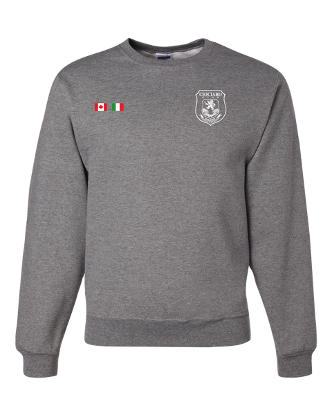 Ciociaro Club Adult Crewneck Sweatshirt with Left Chest Printed Logo