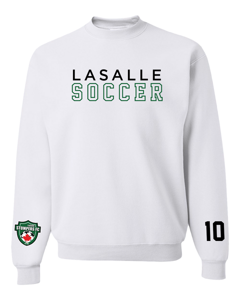 LaSalle Soccer Adult Crewneck Sweatshirt with Printed Logos & Player Number