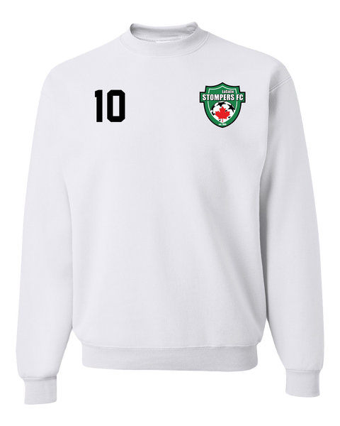 LaSalle Stompers Crest Adult Crewneck Sweatshirt with Printed Left Chest Logo & Player Number