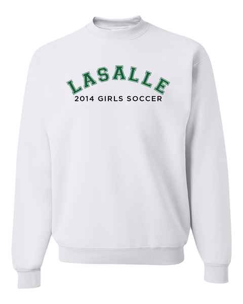LaSalle 2014 Girls Soccer Adult Crewneck Sweatshirt with Printed Logo
