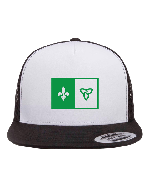 "Franco-Ontarian Flag" Classic Trucker Cap with Embroidered Logo