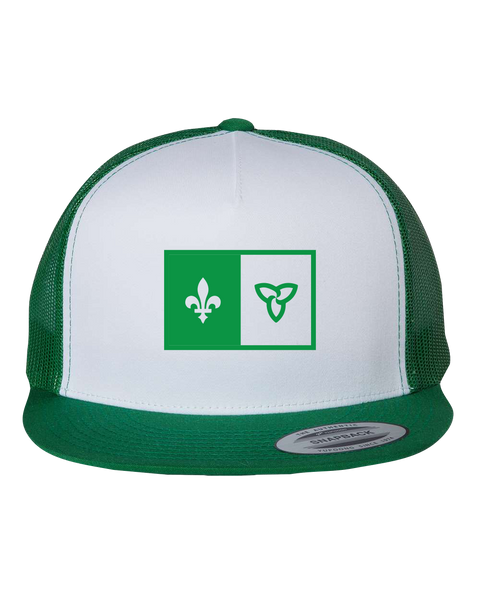"Franco-Ontarian Flag" Classic Trucker Cap with Embroidered Logo