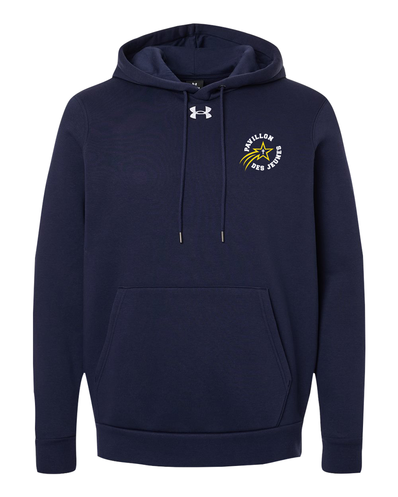 Pavillon Des Jeunes Adult Under Armour® Fleece Hooded Sweatshirt with Embroidered Logo