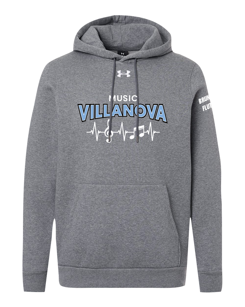 Villanova Music Adult Under Armour® Fleece Hooded Sweatshirt with Embroidered Logo