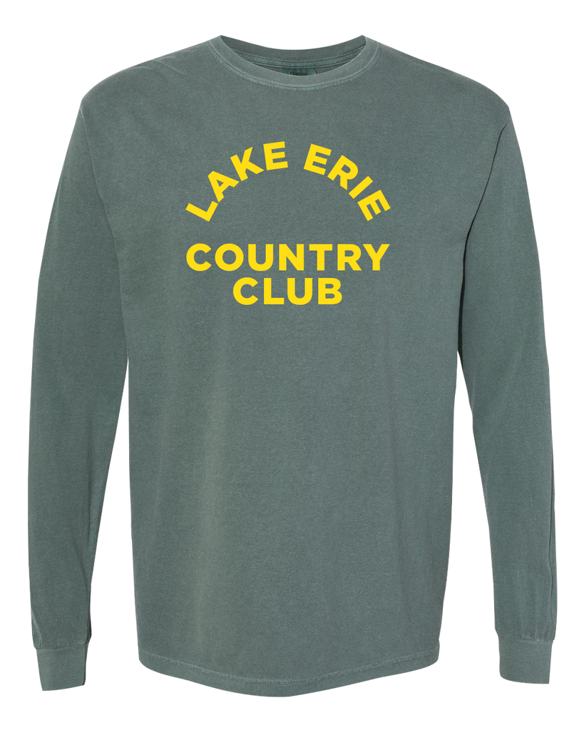 Lake Erie Country Club Garment-Dyed Heavyweight Long Sleeve with Printed Logo