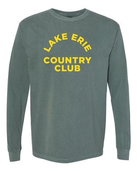 Lake Erie Country Club Garment-Dyed Heavyweight Long Sleeve with Printed Logo