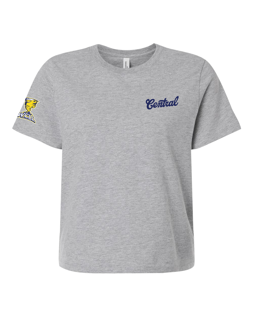 "Central" Ladies 6 oz. Heavyweight Tee with Printed Left Chest Logo