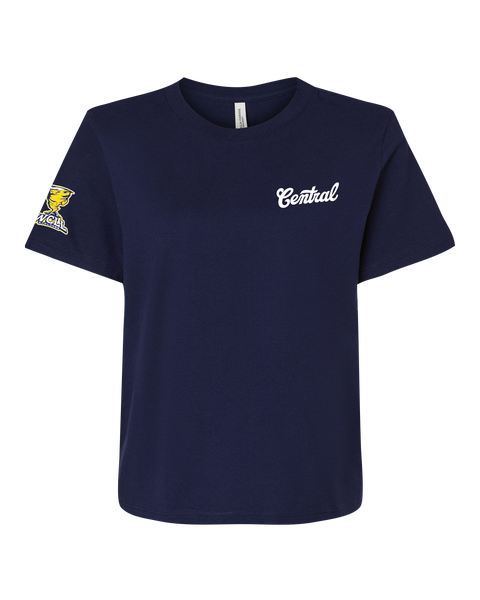 "Central" Ladies 6 oz. Heavyweight Tee with Printed Left Chest Logo