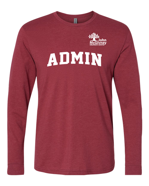 "Admin" John McGivney Adult Long-Sleeve T-Shirt with Printed Logo
