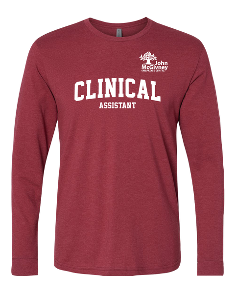 "Clinical Assistant" John McGivney Adult Long-Sleeve T-Shirt with Printed Logo