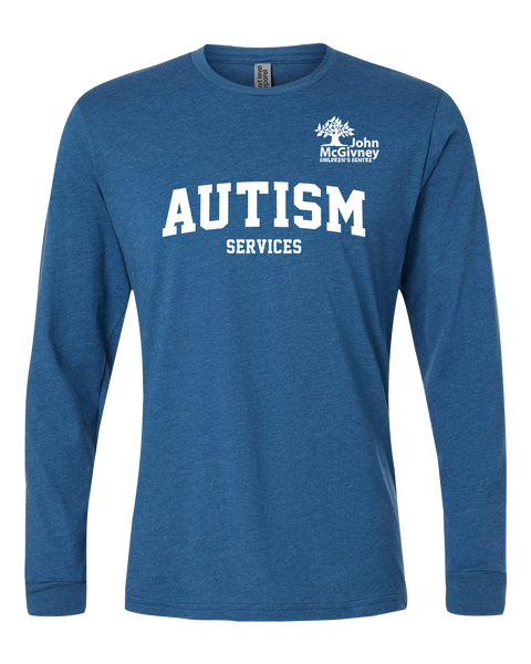 "Autism Services" John McGivney Adult Long-Sleeve T-Shirt with Printed Logo