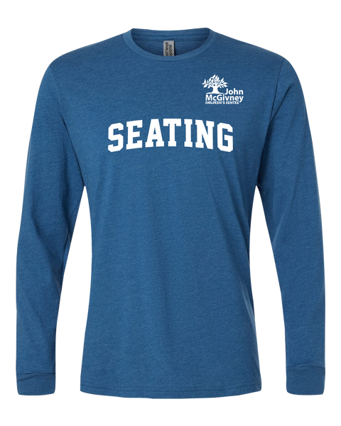 "Seating" John McGivney Adult Long-Sleeve T-Shirt with Printed Logo