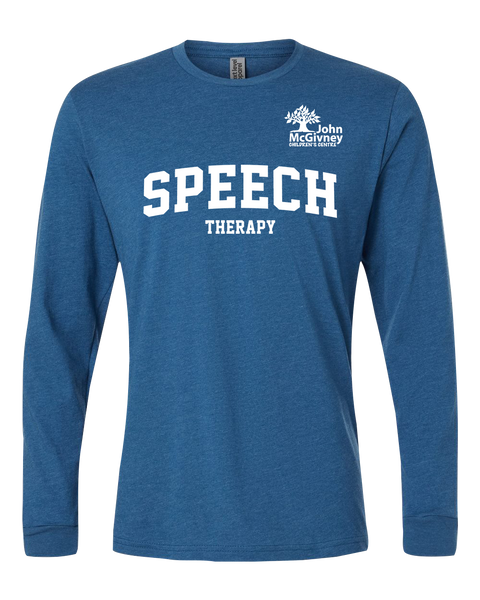 "Speech Therapy" John McGivney Adult Long-Sleeve T-Shirt with Printed Logo