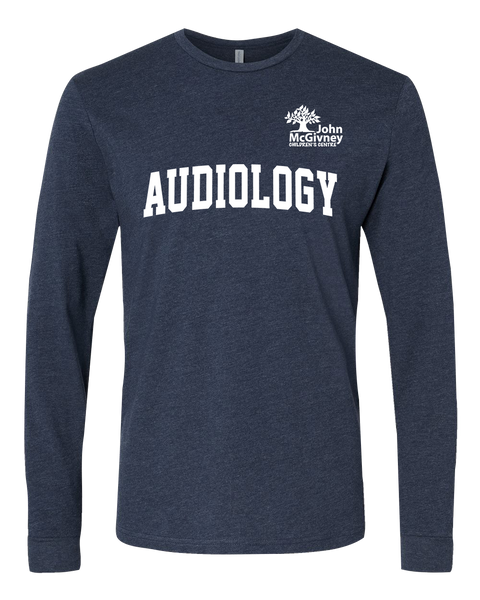 "Audiology" John McGivney Adult Long-Sleeve T-Shirt with Printed Logo