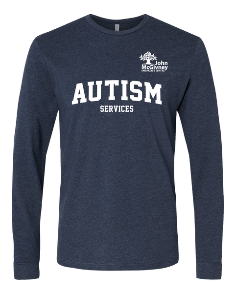 "Autism Services" John McGivney Adult Long-Sleeve T-Shirt with Printed Logo