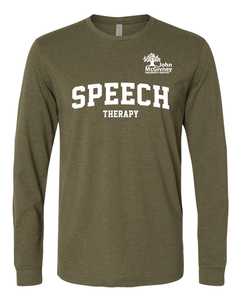 "Speech Therapy" John McGivney Adult Long-Sleeve T-Shirt with Printed Logo