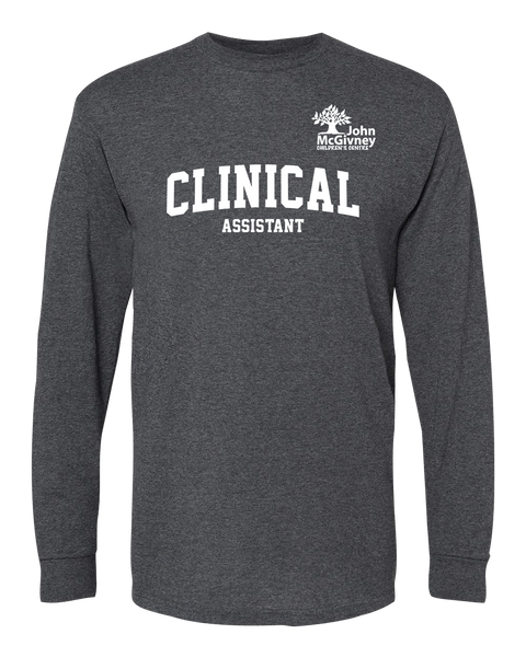 "Clinical Assistant" John McGivney Adult Long-Sleeve T-Shirt with Printed Logo