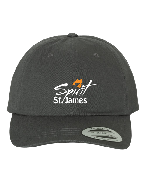 St. James Adult Low-Profile Cotton Twill Cap with Embroidered Logo