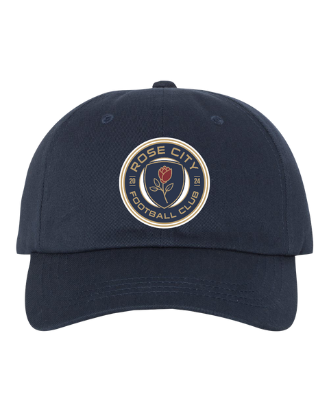 Rose City Football Club Adult Low-Profile Cotton Twill Cap with Embroidered Logo