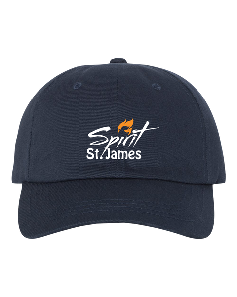 St. James Adult Low-Profile Cotton Twill Cap with Embroidered Logo