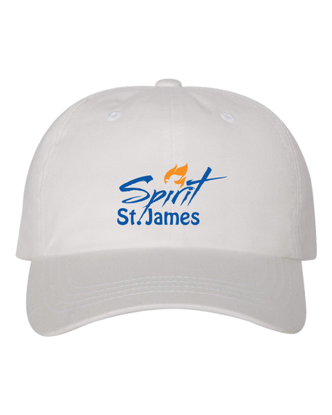 St. James Adult Low-Profile Cotton Twill Cap with Embroidered Logo