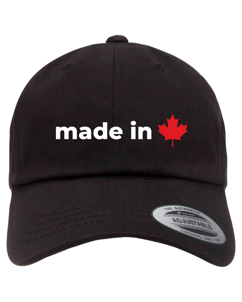 "Made In Canada Maple Leaf" Adult Low-Profile Cotton Twill Dad Cap