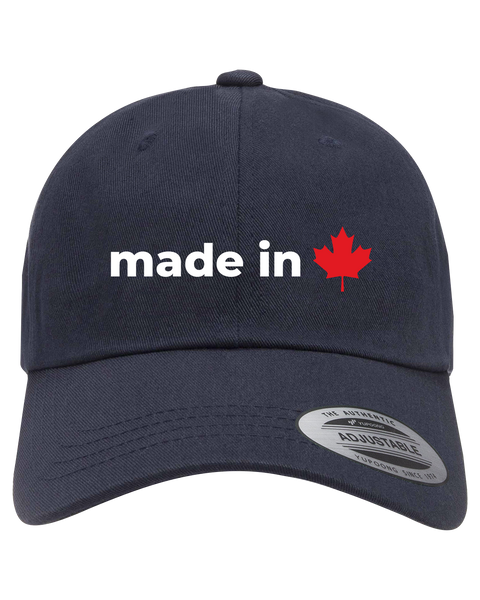 "Made In Canada Maple Leaf" Adult Low-Profile Cotton Twill Dad Cap
